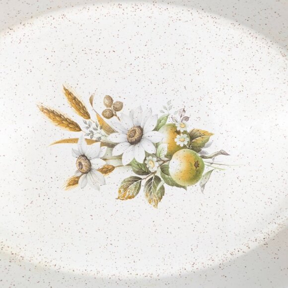 Vintage BMP Canada Stoneware Floral Serving Platter - Picture 3 of 5